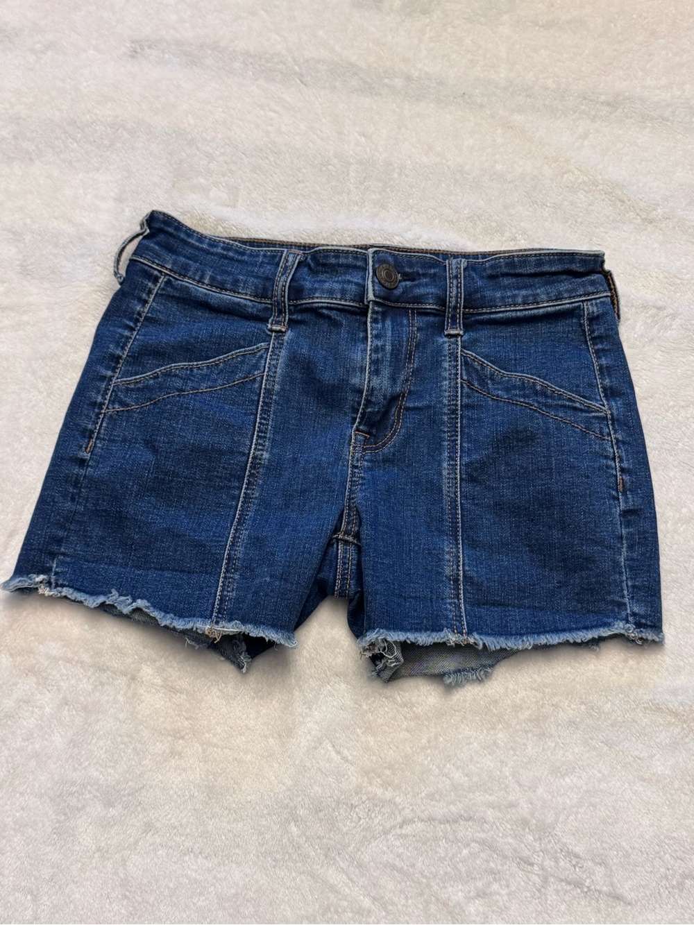 American Eagle Outfitters Dark Blue Denim Cutoff Shorts